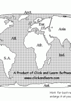 continents outline map