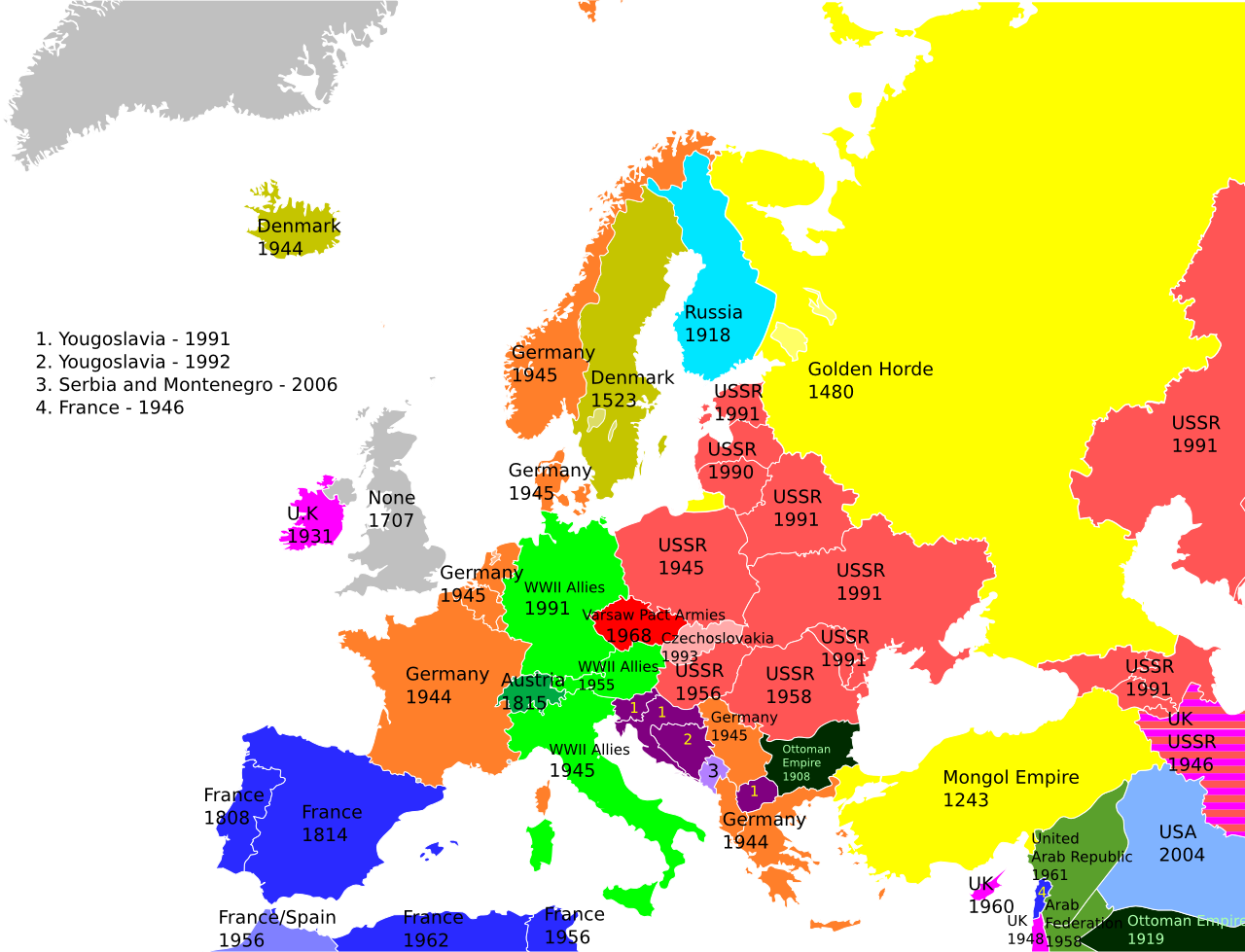 Map Europe Countries Names