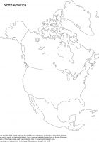 blank world map with america