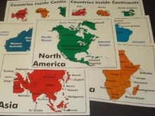 continents and oceans flashcards