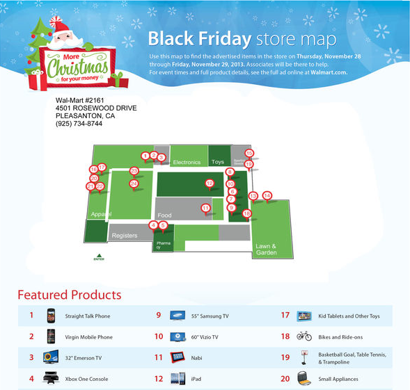 walmart black friday 2014 map Walmart Black Friday Map