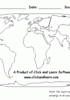 continents outline map
