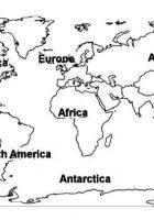 continents of the world printable
