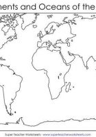 continents of the world printable
