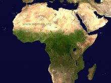 africa satellite view map
