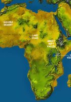 africa topographcial map