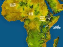 africa topographcial map
