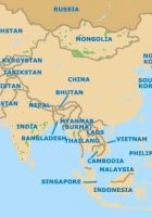 countries the continent of asia