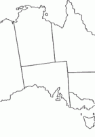 outline maps of australia