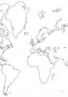 blank world map with antarctica