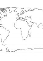 blank world map with antarctica