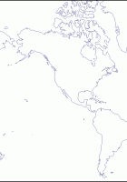 blank world map with america