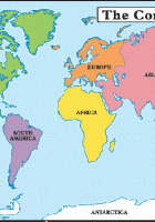 continents oceans information