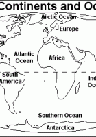 continents oceans