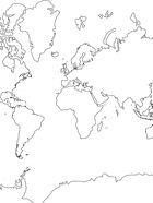 blank world map with antarctica
