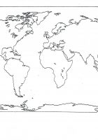blank world map with antarctica