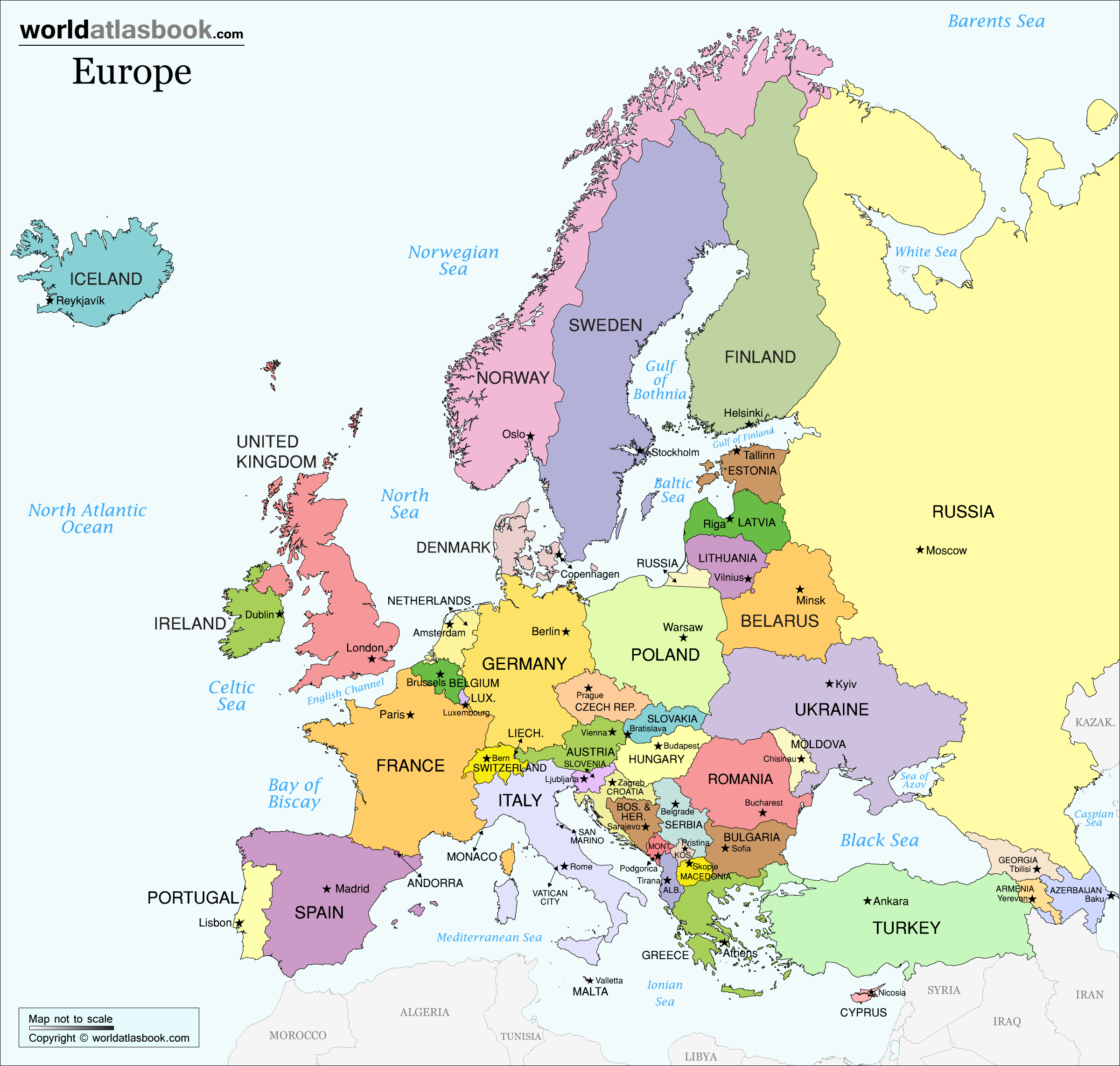 High Resolution World Map Europe And Asia