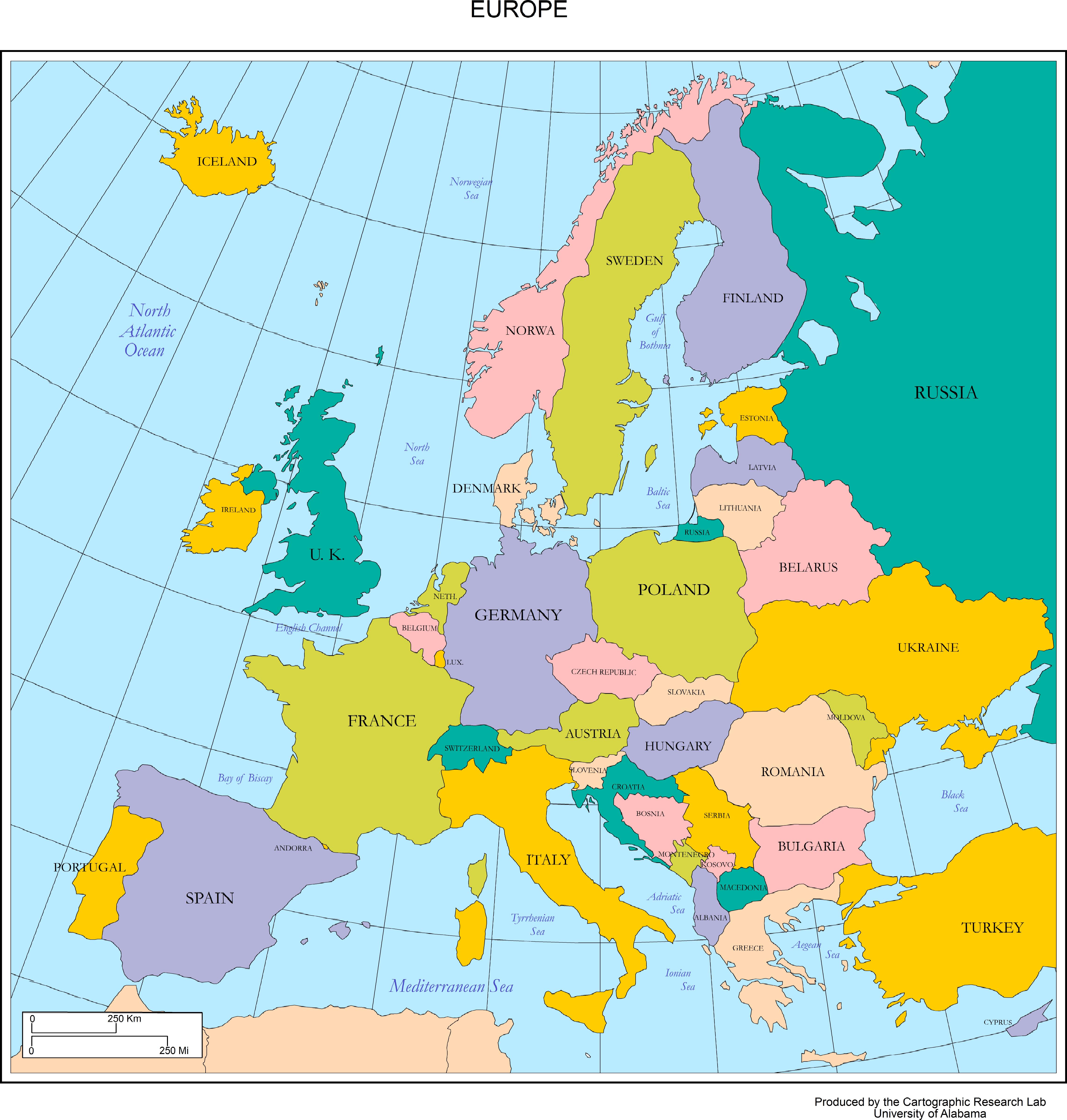 European Countries Map