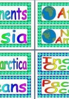 continents and oceans flashcards