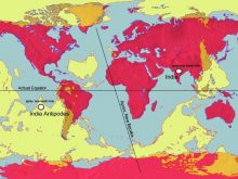 antipodal location of continents and oceans