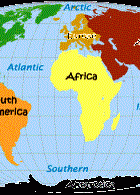 continents oceans