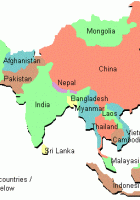 countries the continent of asia