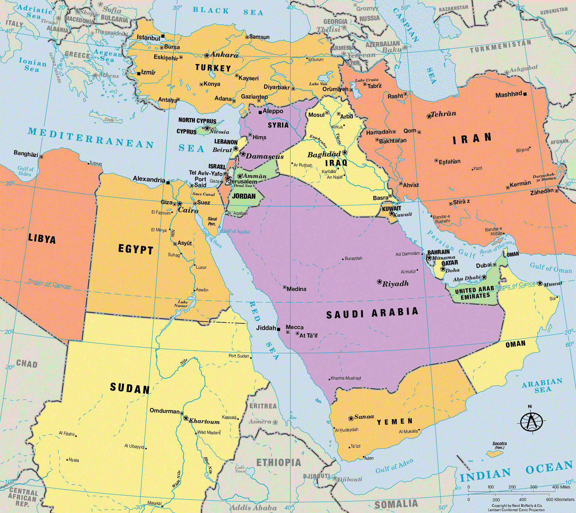 Подробная карта востока. Политическая карта ближнего Востока. Политическая карта Ближний Восток со странами крупно. Политическая карта ближнего Востока и средней Азии.