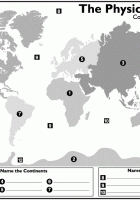 continents oceans worksheets