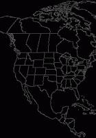 blank world map with america
