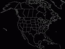 blank world map with america