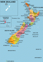 map of new zealand with major cities