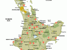 map of new zealand with cities