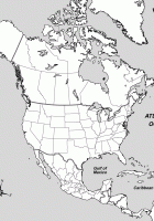 blank world map with america
