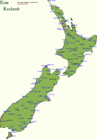 map of new zealand with cities