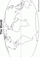 continents outline map