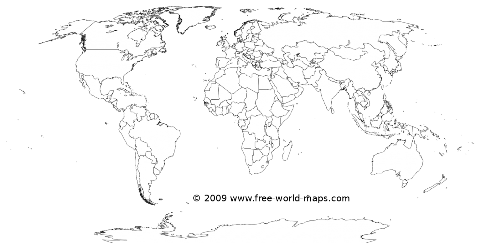 Printable White Transparent Political Blank World Map C3 Png Map Pictures