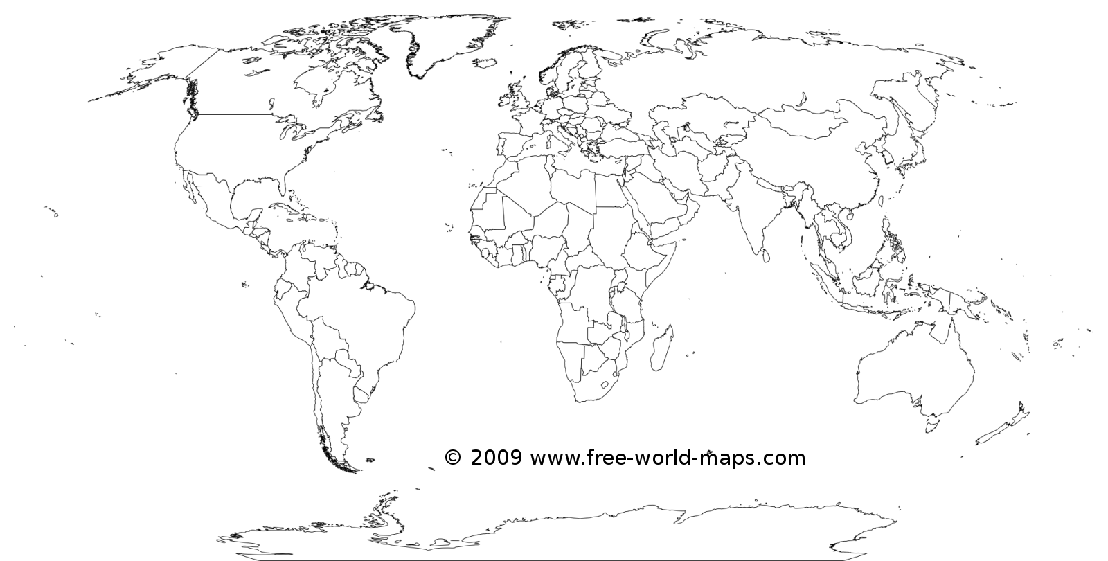 blank world map printable