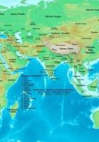 many continents touch asia