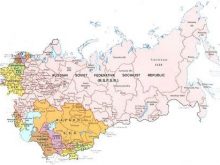 russia and the republics political map