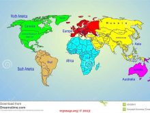 world color map continents country name colorful s illustration 40458841.jpg