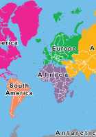 continents outline map