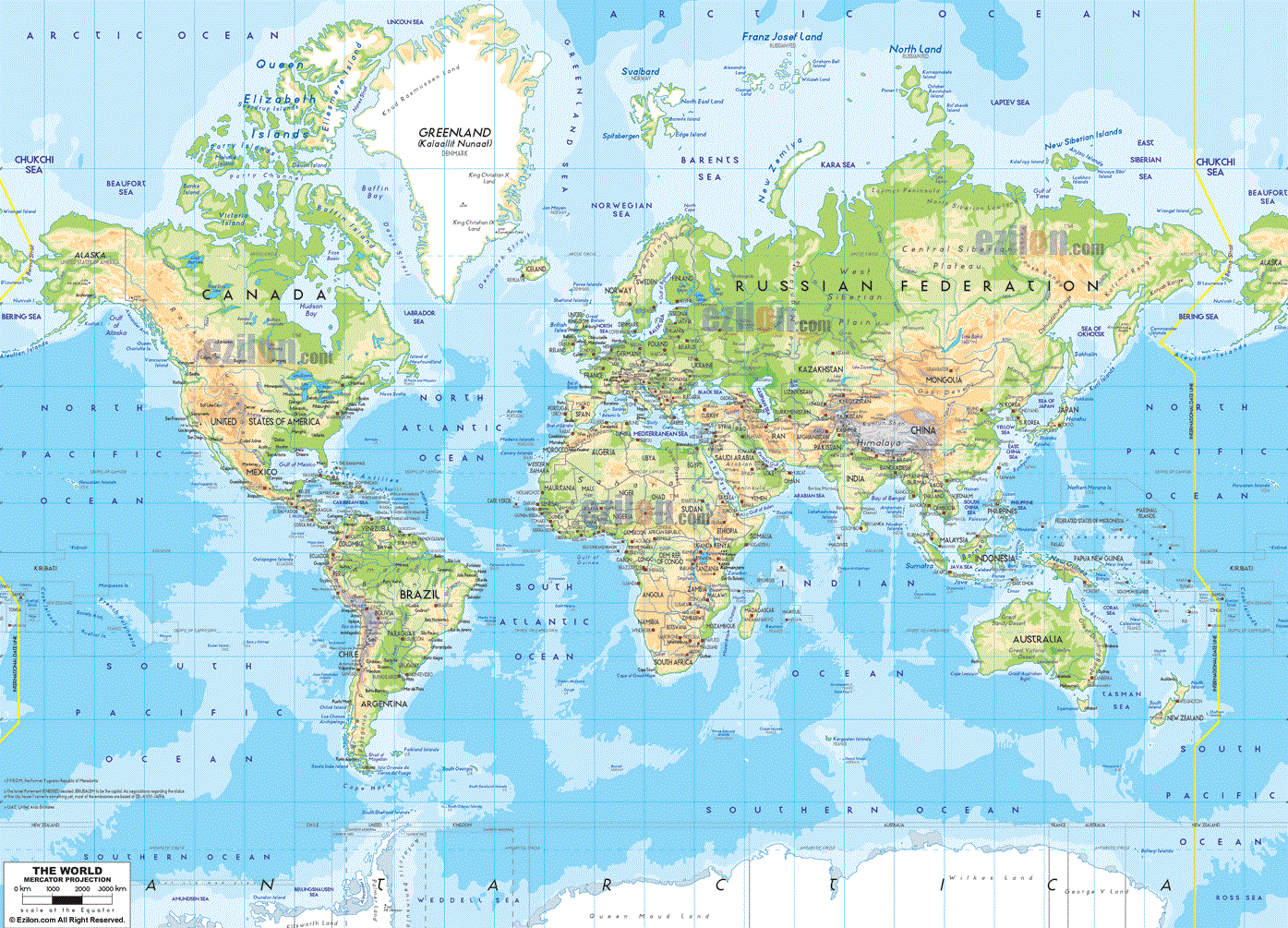 world-physical-map.gif - Map Pictures