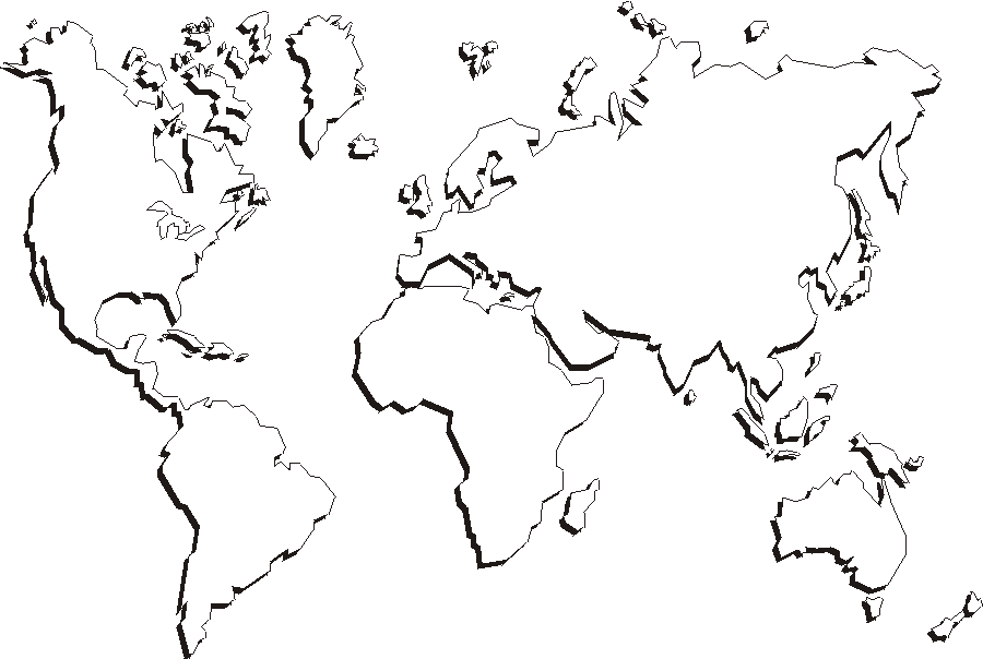 Карта земли черно белая. Очертания континентов.