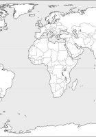 blank world map with antarctica
