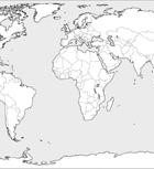 blank world map with antarctica