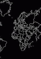 blank world map with america