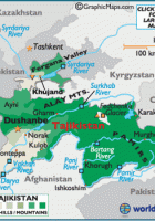 map of tajikistan