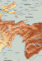 Tajikistan physical map