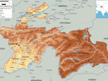 Tajikistan physical map