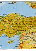 Turkish physical map
